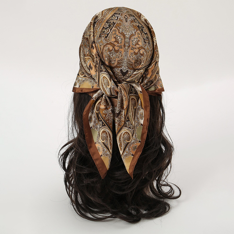 البوهيمي نمط طباعة العلامة الت - مراجعة Scarf Silk Square وسعره