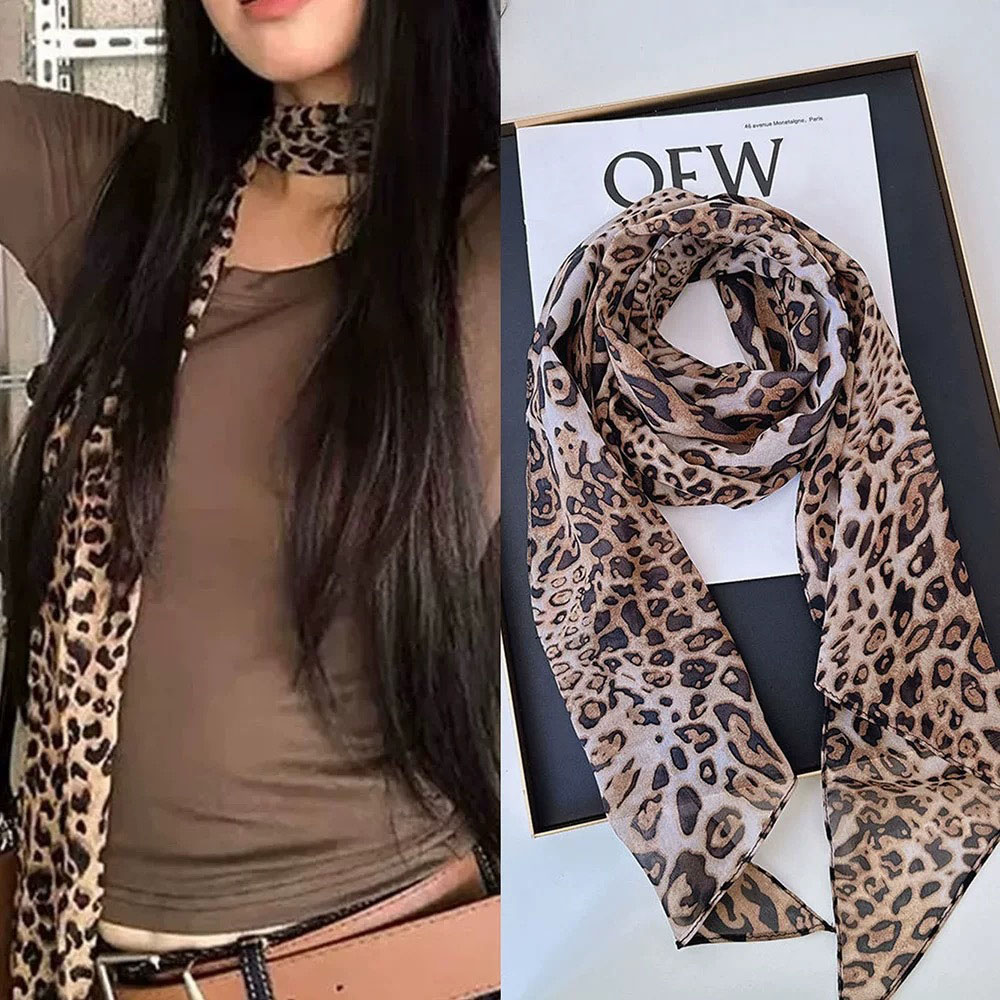 ليوبارد صغير طويل وشاح حريري ا - مراجعة Ascot Neck Scarf وسعره
