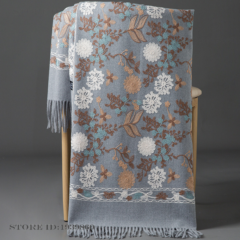 شال نسائي من الكشمير والباشمين - مراجعة Woven Scarf Blanket وسعره