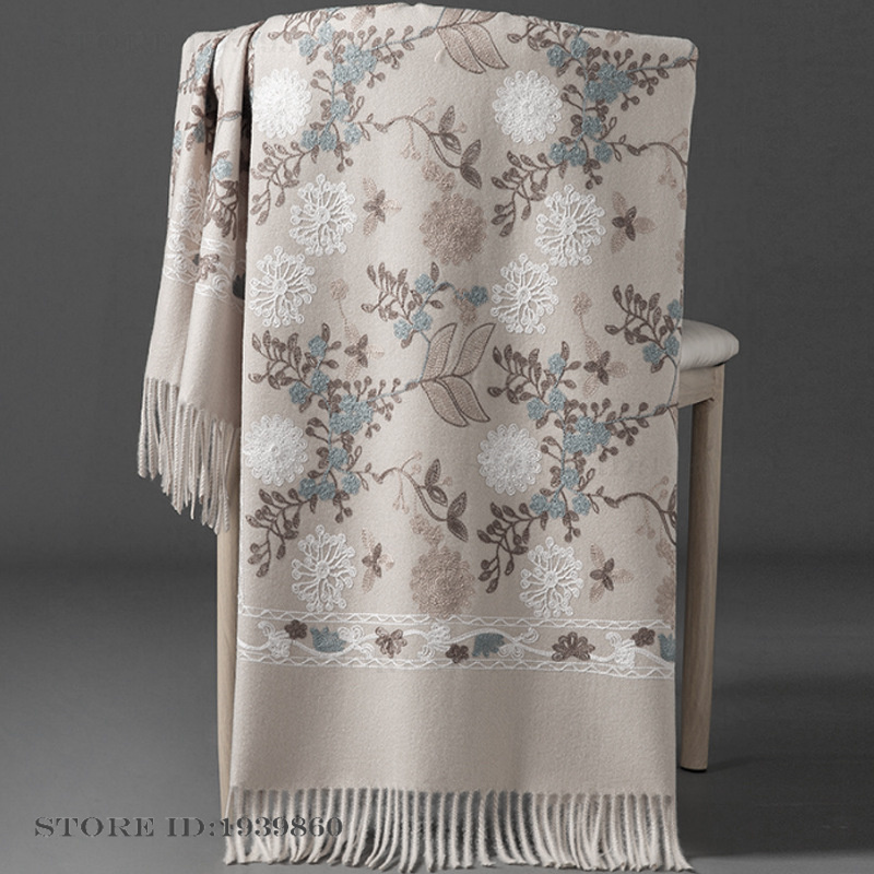 شال نسائي من الكشمير والباشمين - مراجعة Woven Scarf Blanket وسعره