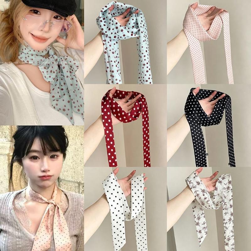 وشاح حريري رفيع بنقشة الزهور و - مراجعة Ascot Neck Scarf وسعره