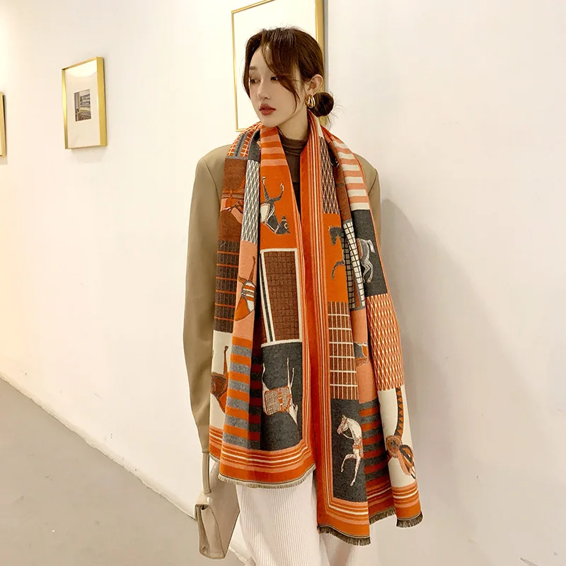 وشاح كشميري شتوي فاخر للنساء ، - مراجعة Woven Scarf Blanket وسعره