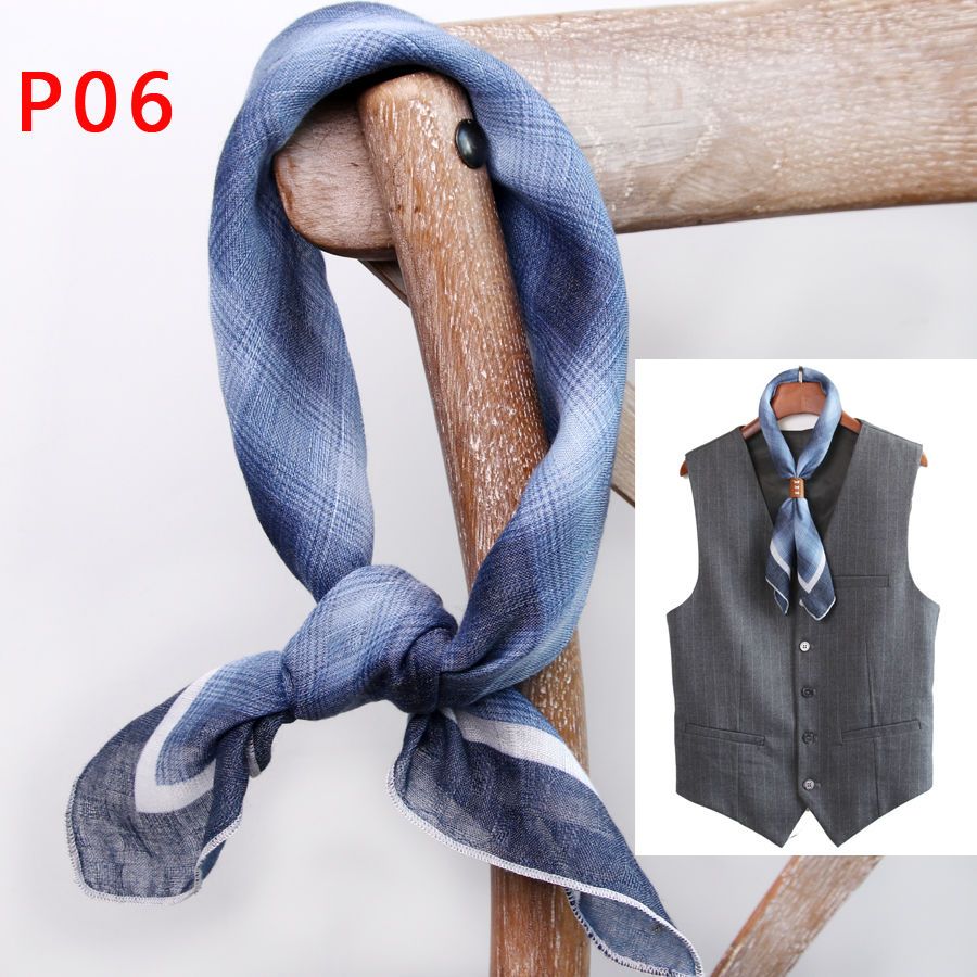 وشاح رجالي مربع بأزرار ، وشاح  - مراجعة Scarf Silk Square وسعره