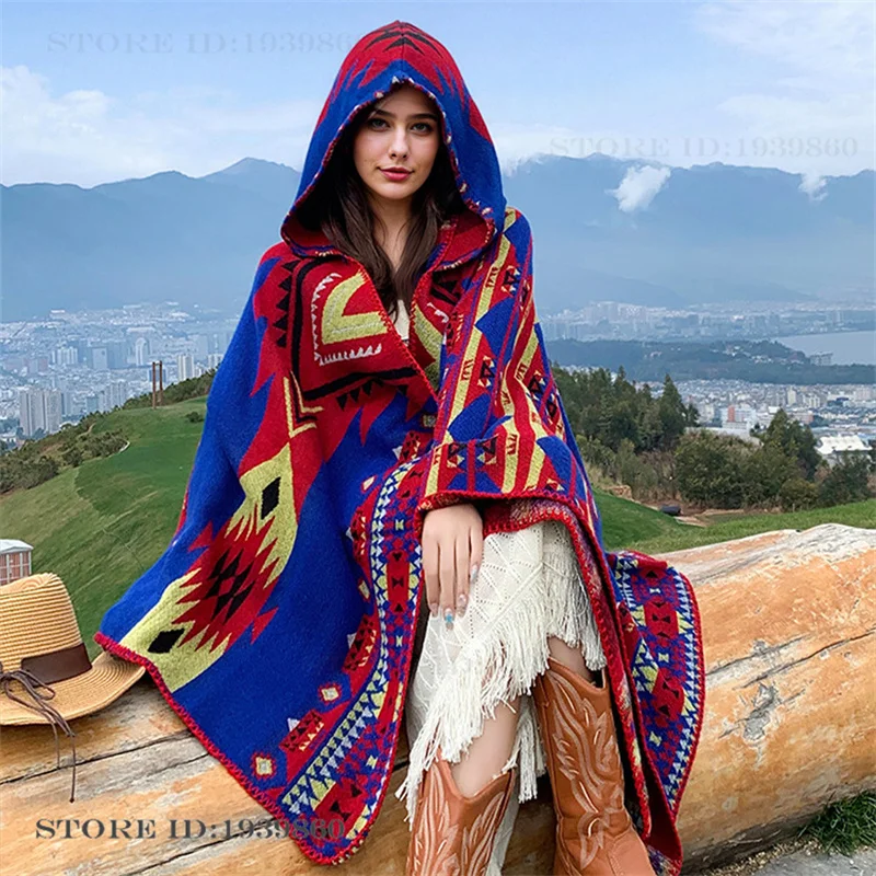 شال بغطاء رأس دافئ، عباءة سياح - مراجعة Woven Scarf Blanket وسعره