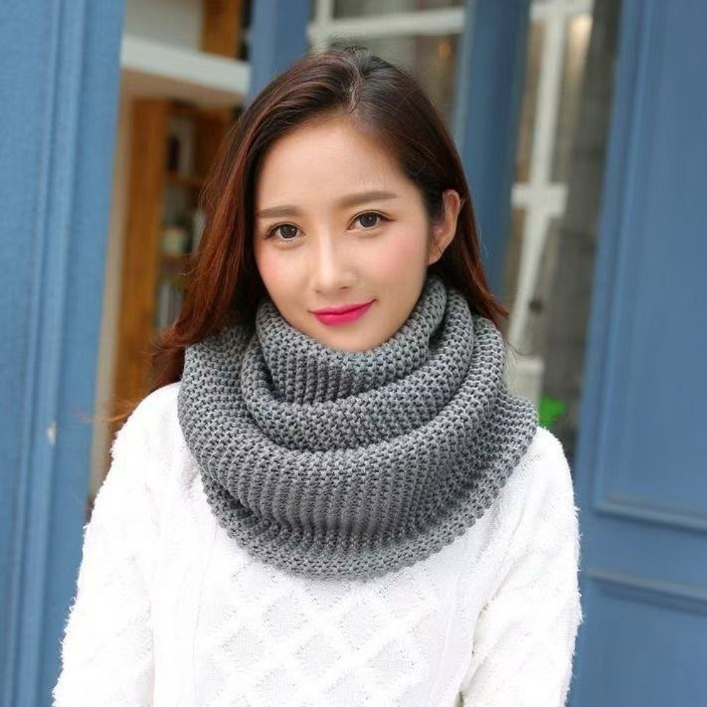 وشاح دائري بلون موحد، قابل للت - مراجعة Infinity Scarf Knit وسعره
