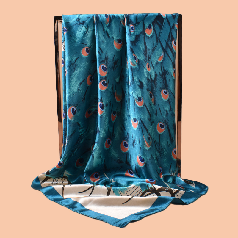 1 قطعة وشاح مربع كبير للسيدات  - مراجعة Scarf Silk Square وسعره