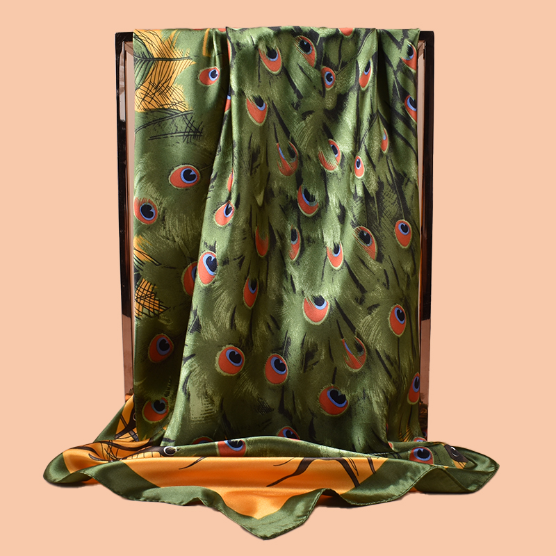 1 قطعة وشاح مربع كبير للسيدات  - مراجعة Scarf Silk Square وسعره