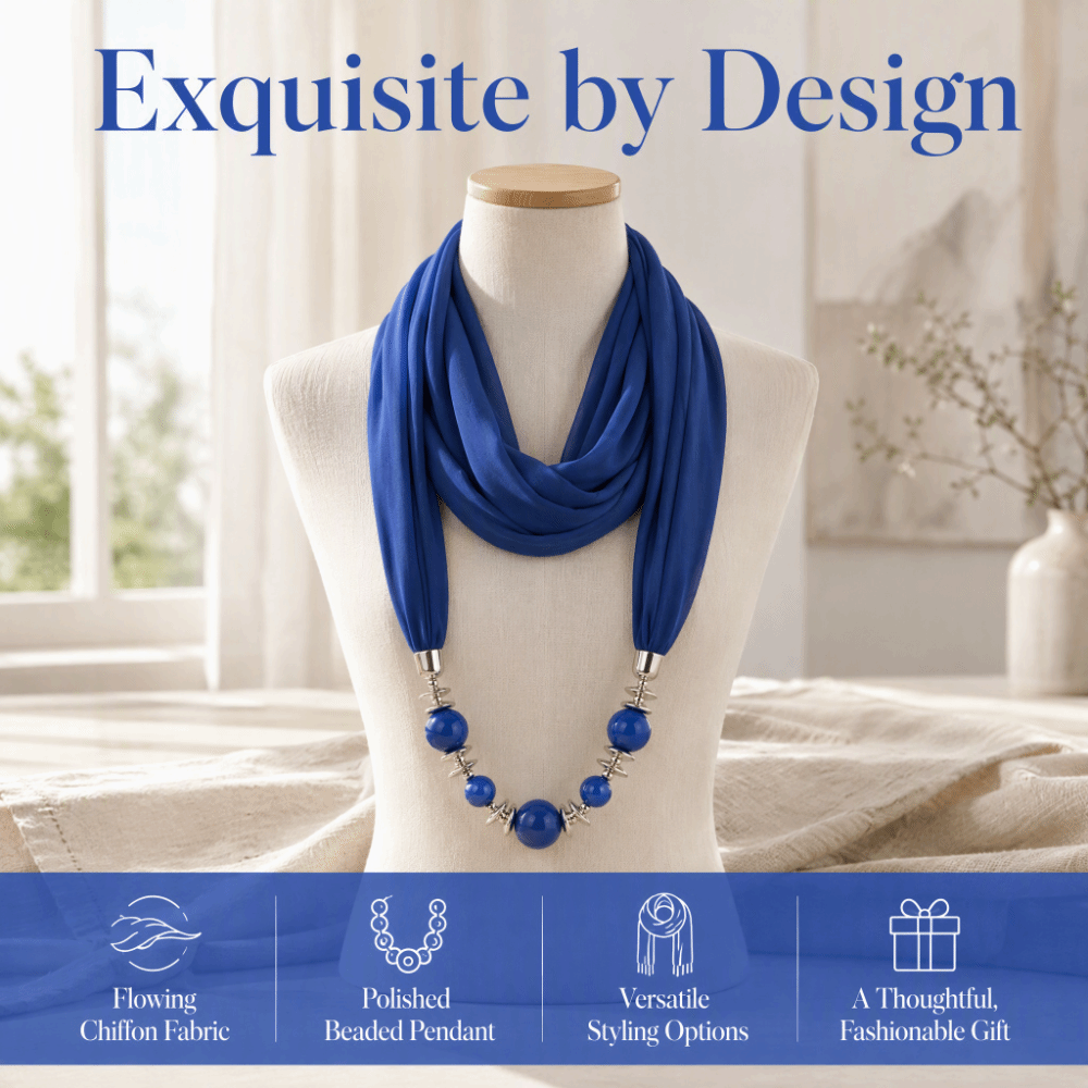 وشاح شيفون أنيق على شكل قلادة  - مراجعة Infinity Scarf Knit وسعره